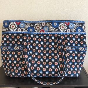 Vera Bradley Large Tote in Night Owl Pattern